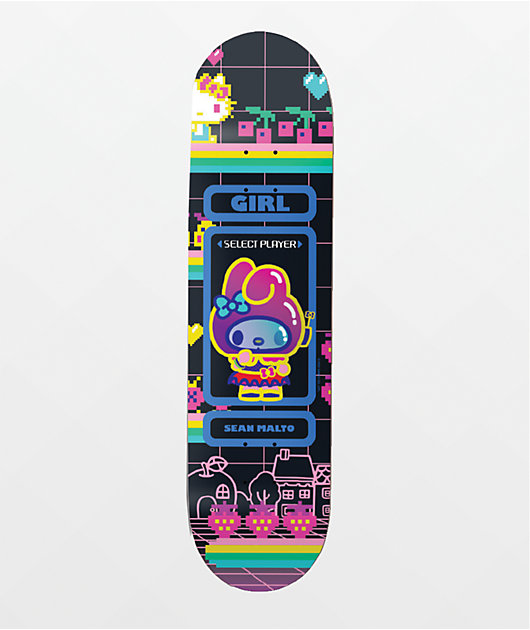 Girl x Sanrio Malto Kawaii Arcade 8.25" Skateboard Deck